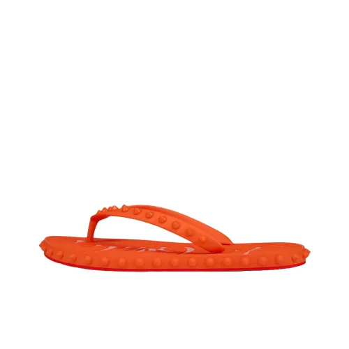 CL LUBOTING Loubi Flip Flops Women's Orange