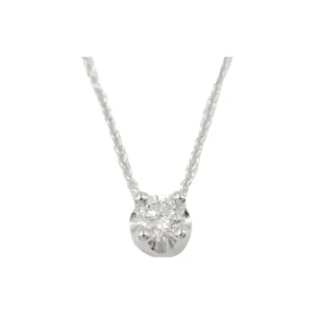 BVLGARI 2010s 18K White Gold Corona Diamond Necklace