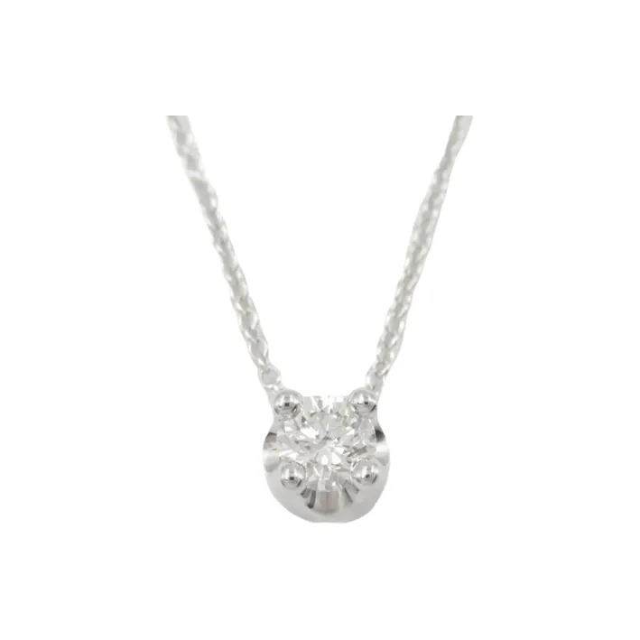 BVLGARI 2010s 18K White Gold Corona Diamond Necklace-0