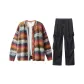 Clothing Set (Red Coffee Top+Black Pants)