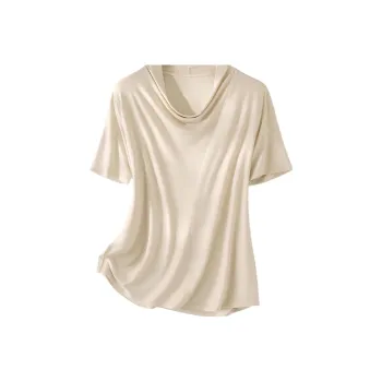 IHIMI T Shirts Women's Beige Apricot