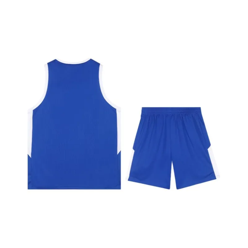 QIAODAN Basketball Suit Men's Kirin Stone Blue/Jordan White-1