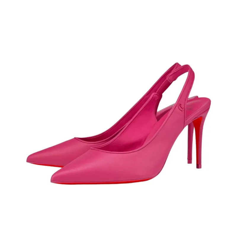 CL LUBOTING Sporty Kate Sling Slim Heel High Heels 8.5cm Women's Pink-2