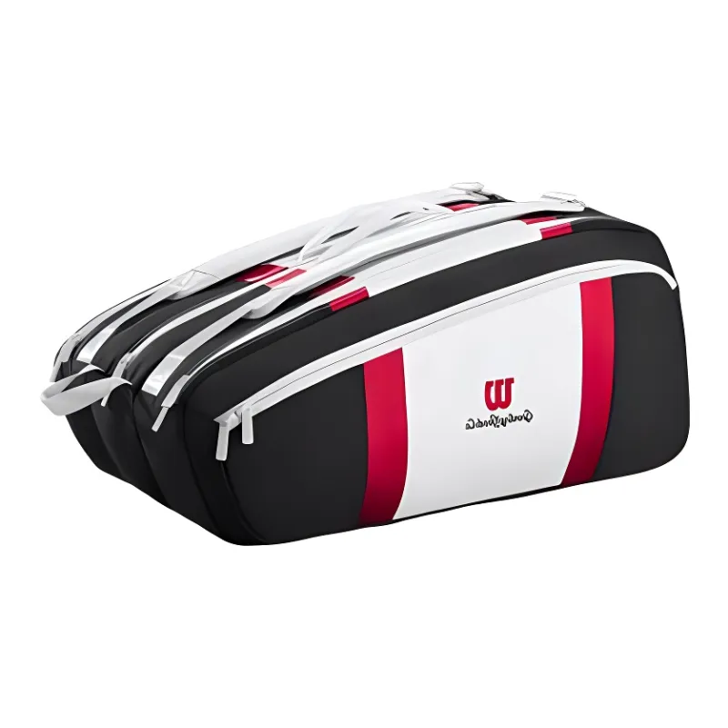 Wilson Tennis Racket Bags Unisex Black White Red-1