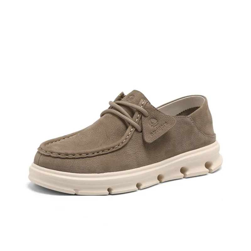 NAVIGARE Small Sailboat Height Increasing Low Top Casual Shoes Women's Coffee-1