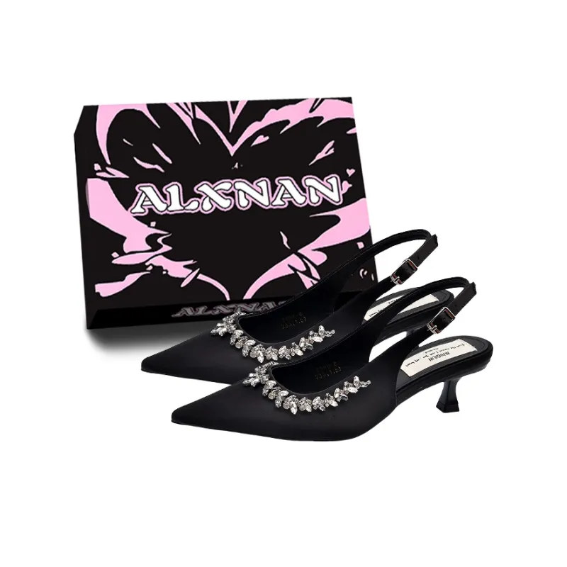 Alxnan High Heels Women's Apricot/Black-18