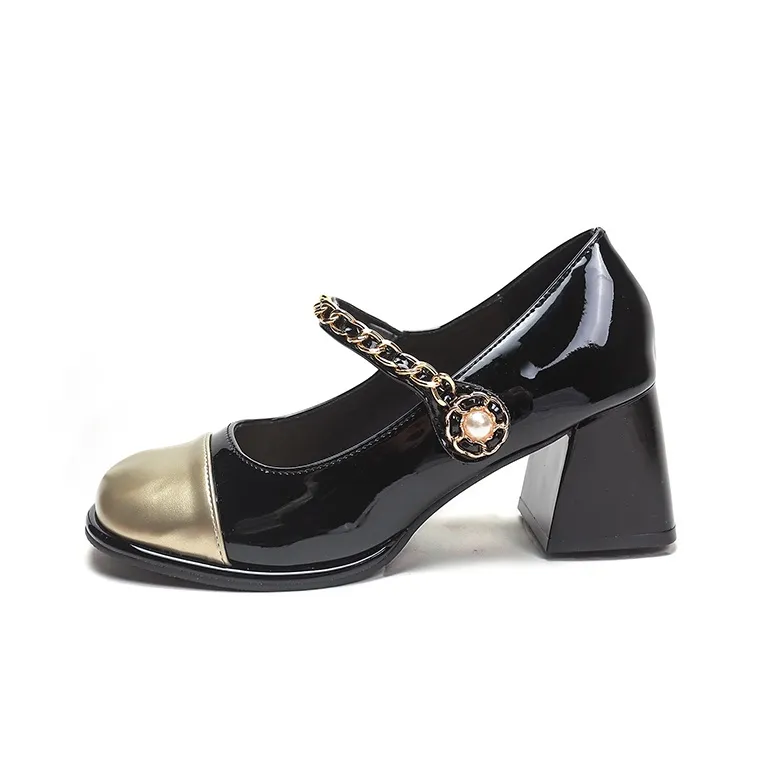 Dragon Dance Chunky Heel High Heels Women's-20