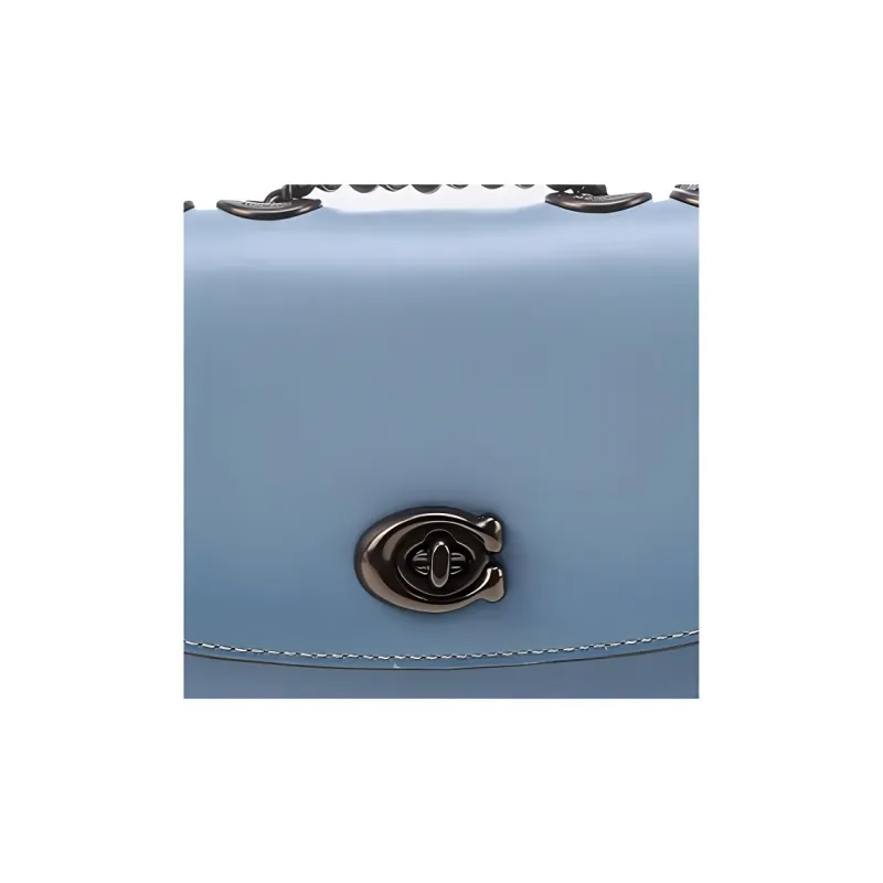 COACH Madison Leather Shoulder Bag Crossbody Bag Small Size Women's Haze Blue-4