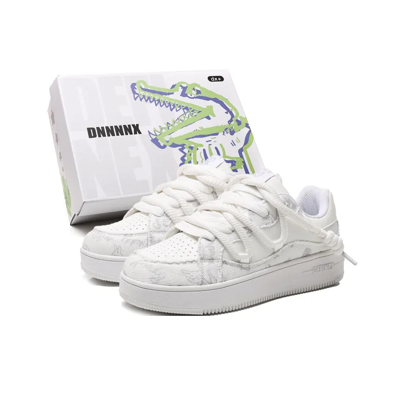 Dnnnn Height Increasing Balance Abrasion Resistant Waterproof Slip Resistant Low Top Skateboard Shoes Unisex-0
