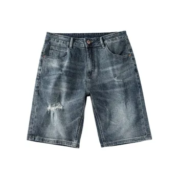 SNOW FLYING Denim Shorts Men Dark Gray