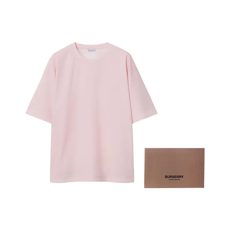 Burberry FW23 Drop Shoulder Sleeve T Shirt Women's Light Pink-6