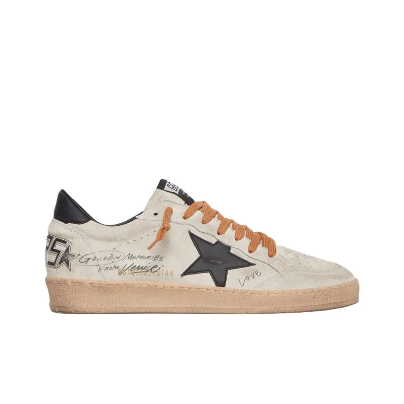 Golden Goose Ball Star Low Top Skateboard Shoes Men's Gray Black-1
