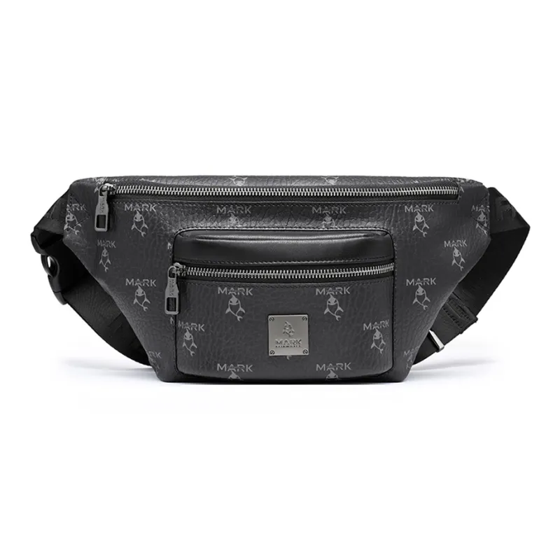 FAIRWHALE PVC Sling Bag, Fanny Pack Unisex Black-0