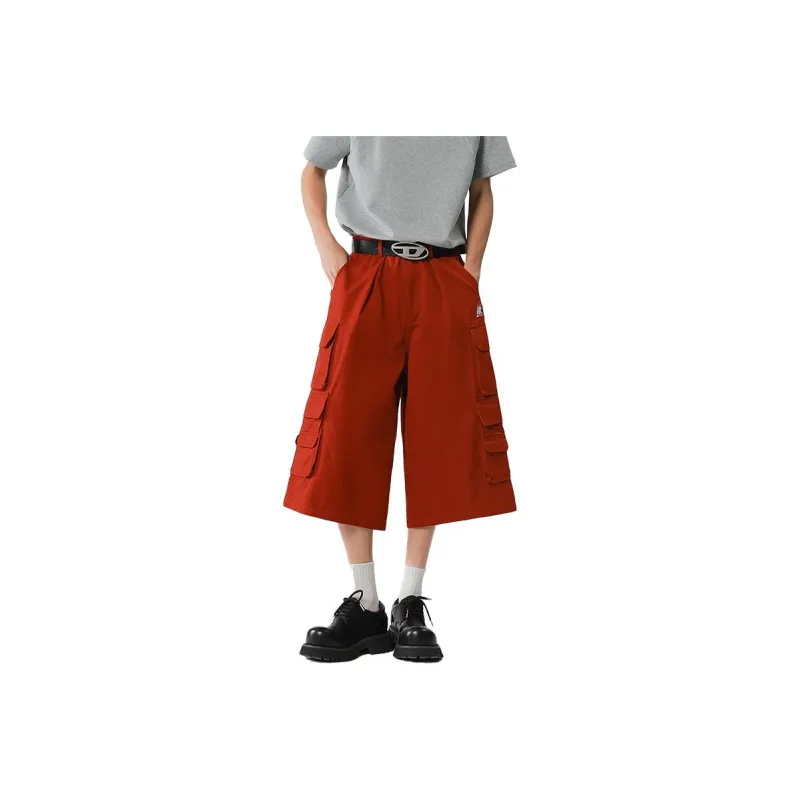 Weles Cargo Shorts Unisex Red-0