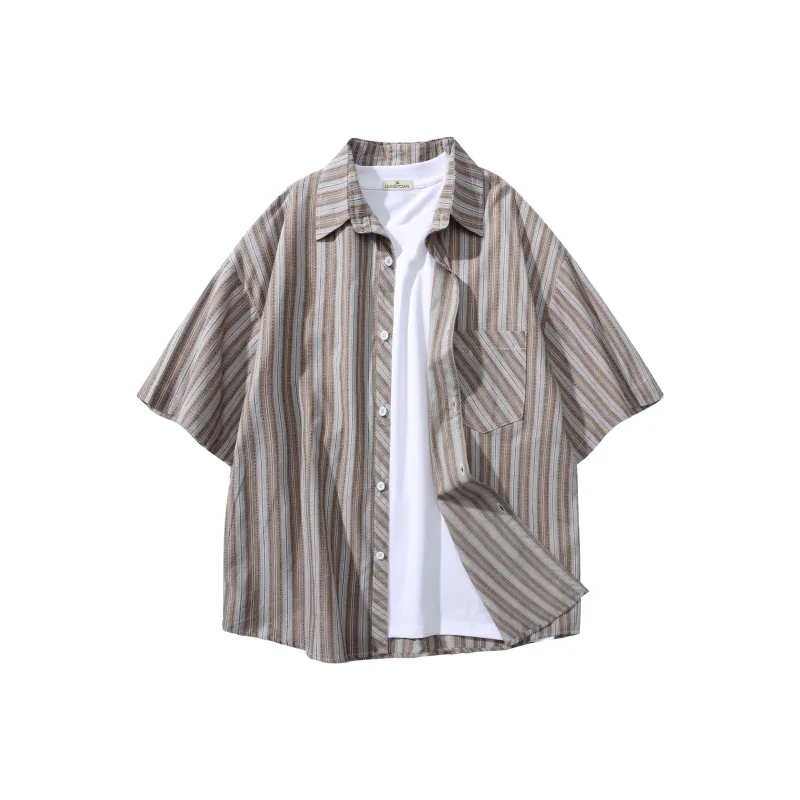 LIVINGTOWN Shirt Unisex White Blue-5