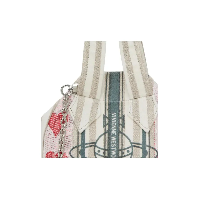 Vivienne Westwood Fabric One Shoulder Handbag Women's White-3