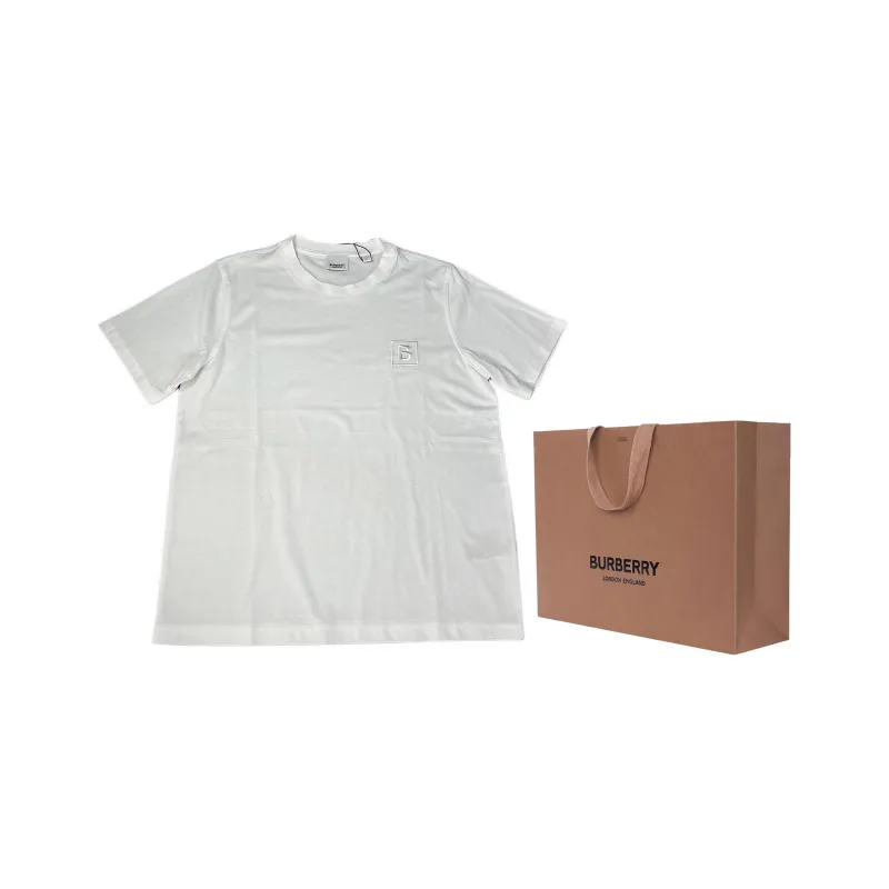 Burberry Drop Shoulder Sleeve T Shirt Women's White-3