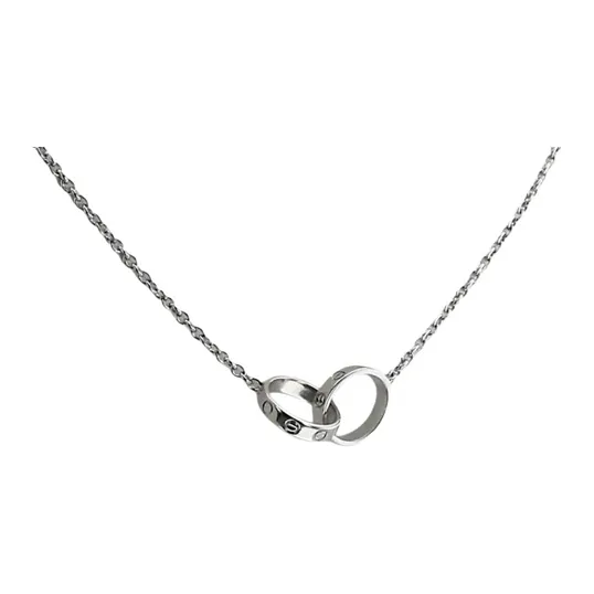 Cartier 2000s 18K White Gold Love Necklace-0