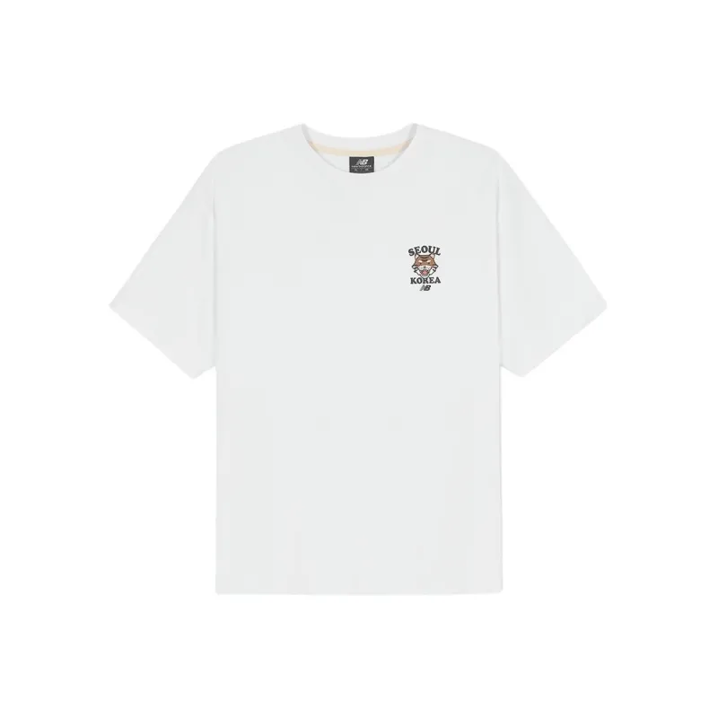 New Balance SEMI OVER FIT SEOUL T Shirt Unisex White-0