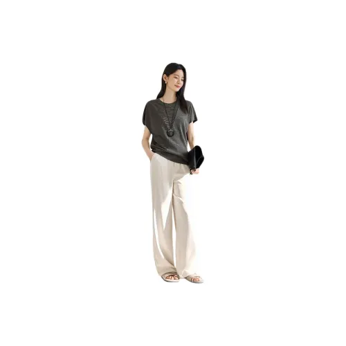 IHIMI T Shirts Women's Dark Gray