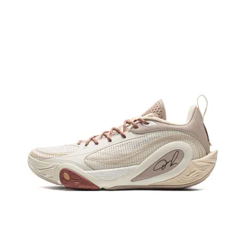 LiNing DLO1 Cushioning, Slip Resistant, Abrasion Resistant, Rebound Grip Low Top Basketball Shoes Men's White Umber