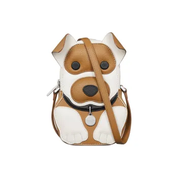 DIOR Bobby Cow Leather Crossbody Bag, Shoulder Bag Mini Unisex White & Brown