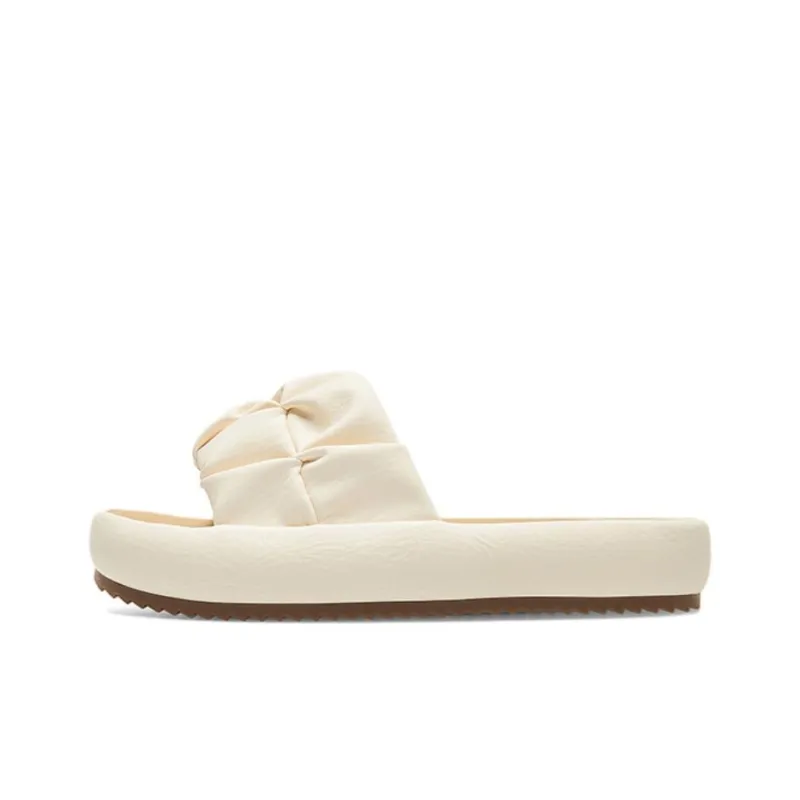 AGSDON Slide Slippers Women's Beige/Pink/Yellow-0