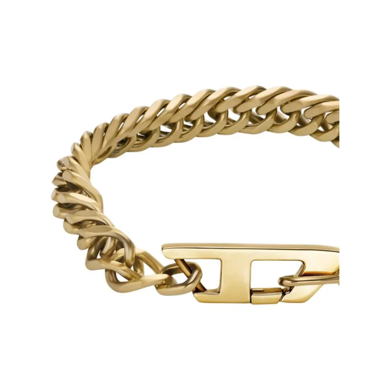 DIESEL Stainless Steel Bracelets Men's Gold-2