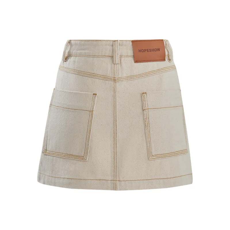 ZXZA Denim Short Skirts Women's-8