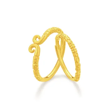 Lao Feng Xiang S925 Silver Rings Unisex