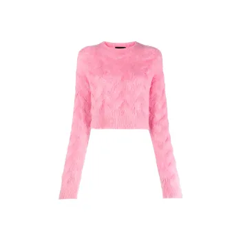 DSQUARED 2 Logo Plaque Brushed Effect Jumper