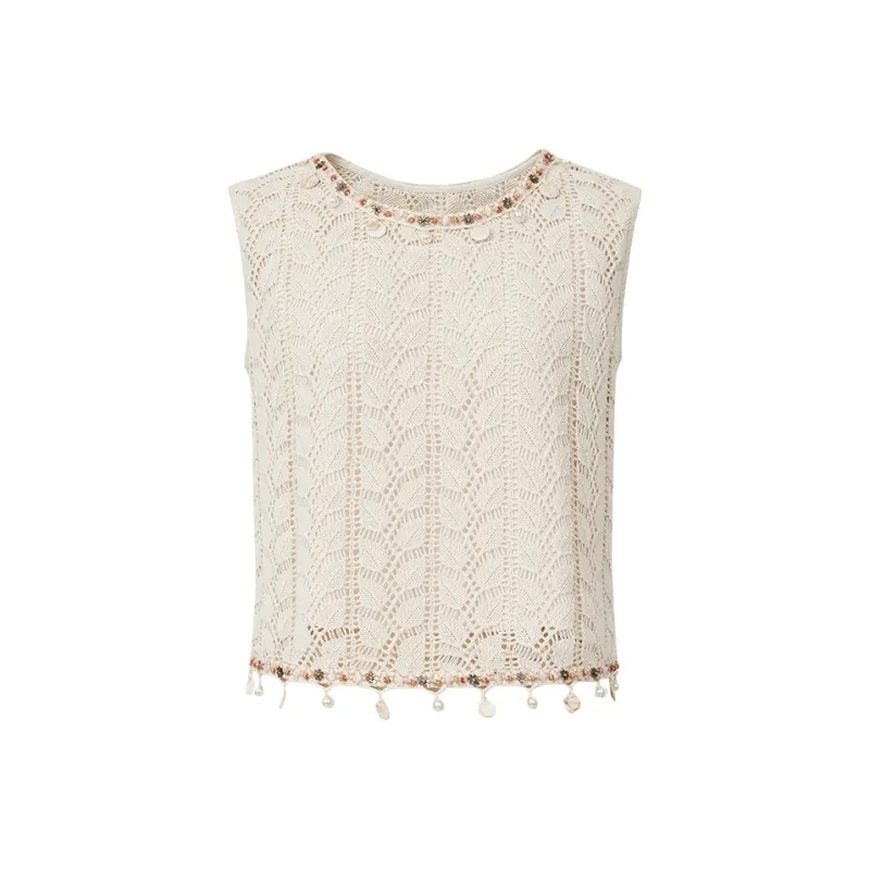 Hopeshow T Shirts Women's Light Beige 005-0