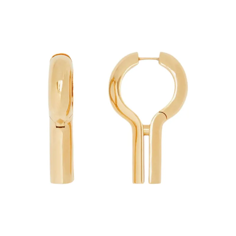 Burberry Gold Plated Earrings Women's Gold-2