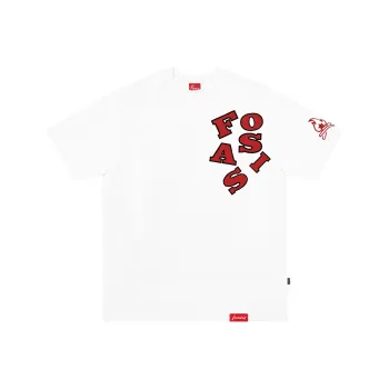 FOASIS T Shirt Unisex White Red Text