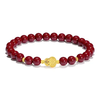 PUTUOSHANWENCHUANG Cinnabar Jade Bracelets Unisex