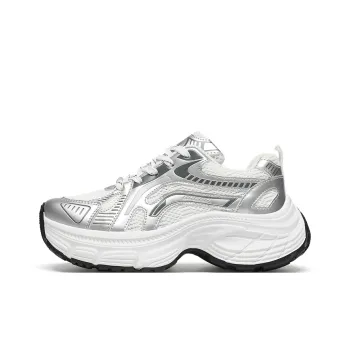 ZHR Xiaoice Bear Abrasion Resistant Breathable Low Top Chunky Sneakers Women's Silver