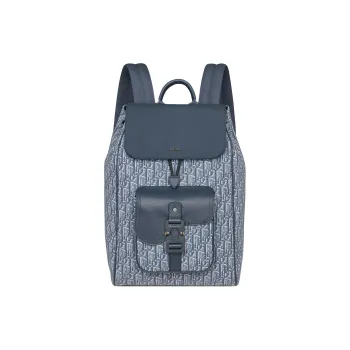 DIOR Cotton Backpack Men's Blue
