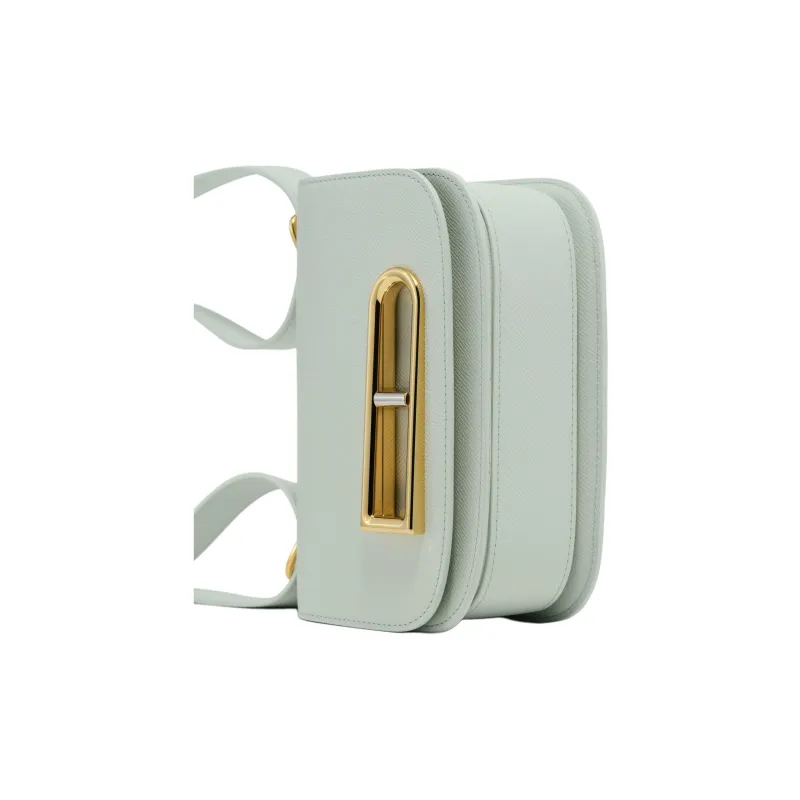 Delvau Alpina Calf Calfskin Shoulder Bag Women's Mint-3