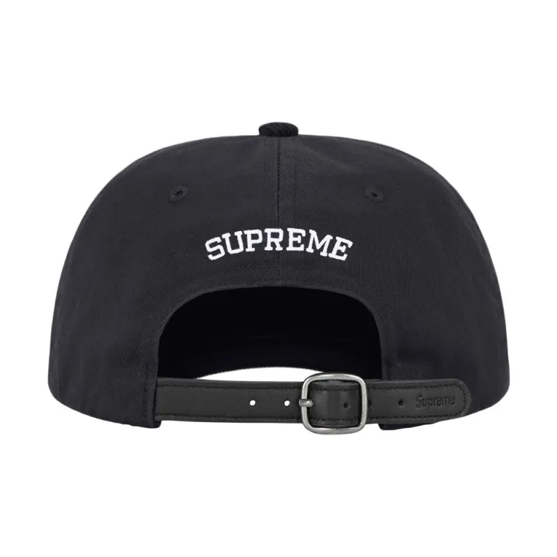 Supreme SS24 WEEK 8 2-TONE S LOGO 6-PANEL Baseball Cap Black-4