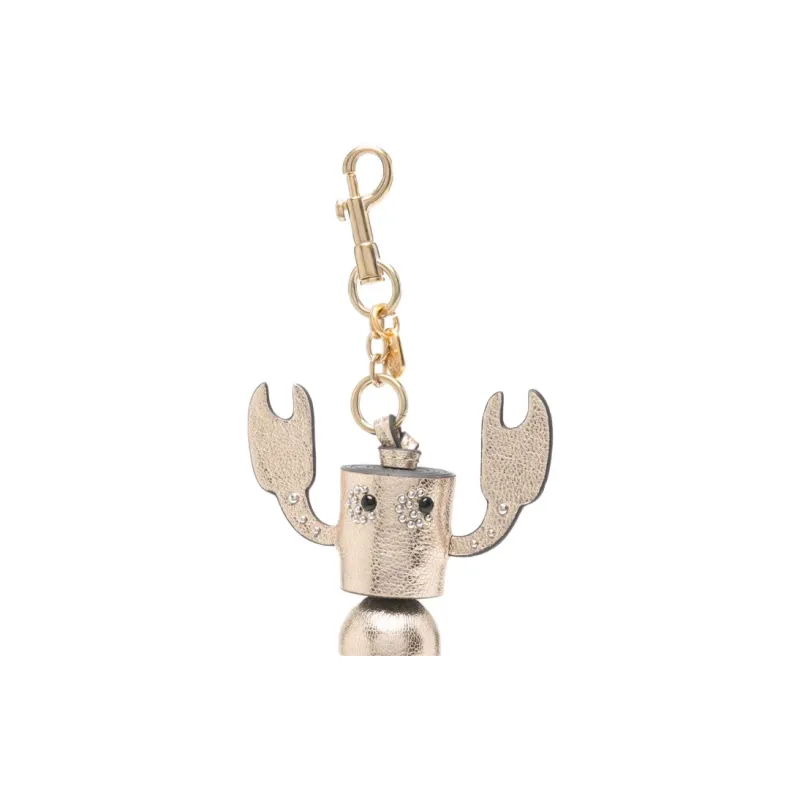 Anya Hindmarch Calfskin Keychains Women's Gold-1