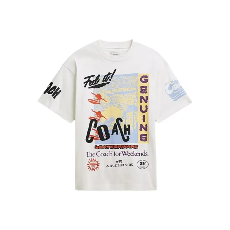 COACH T Shirts Unisex White-0
