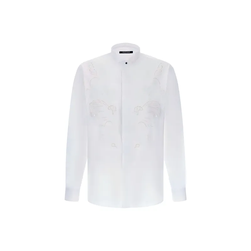 Roberto Cavalli Broderie Anglaise Detail Shirt-0