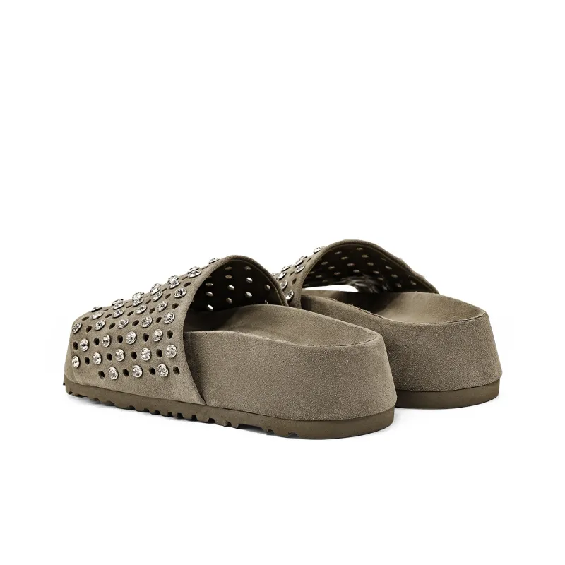 KMD EVA Rhinestone Quiet Slide Slippers Women's-8