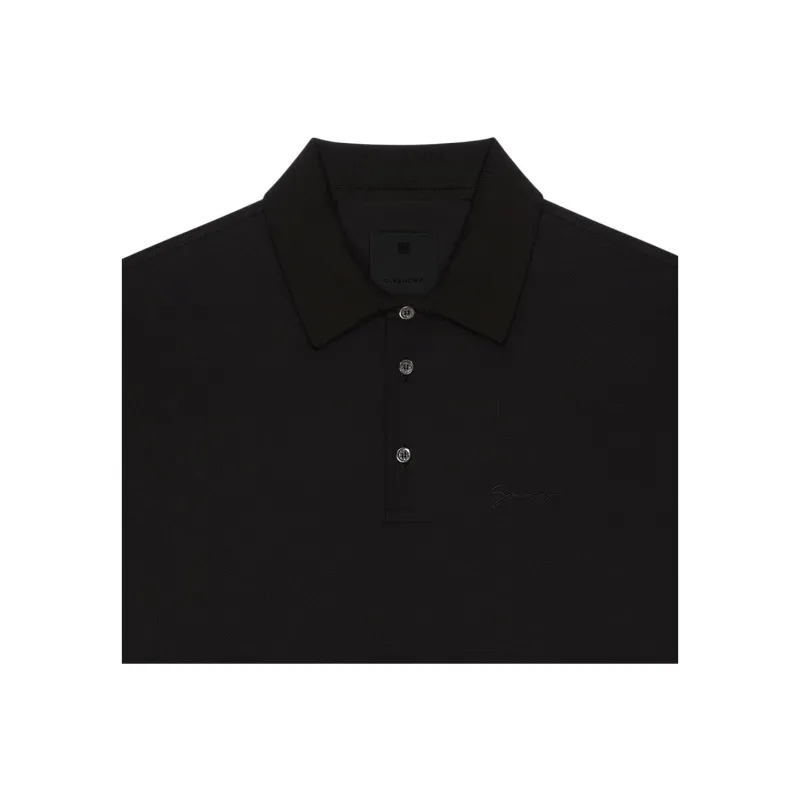 Givenchy Logo Embroidered Short Sleeved Polo Shirt-3