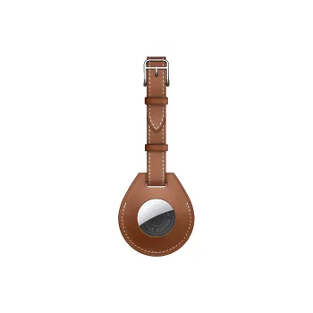 HERMES Apple AirTag Swift Calfskin Luggage Tag Unisex Gold
