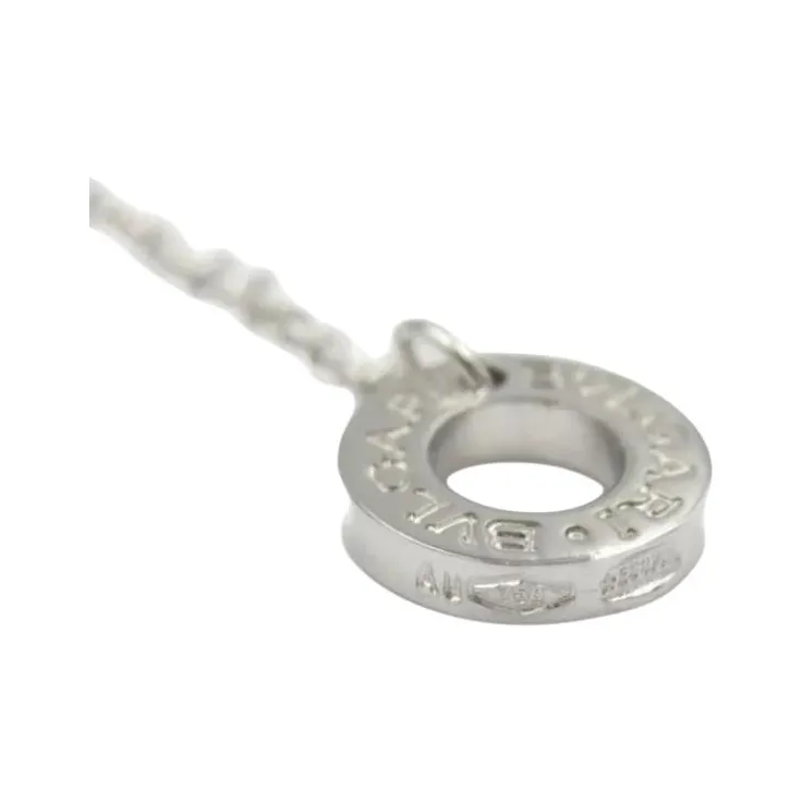 BVLGARI 2010s 18K White Gold Corona Diamond Necklace-2