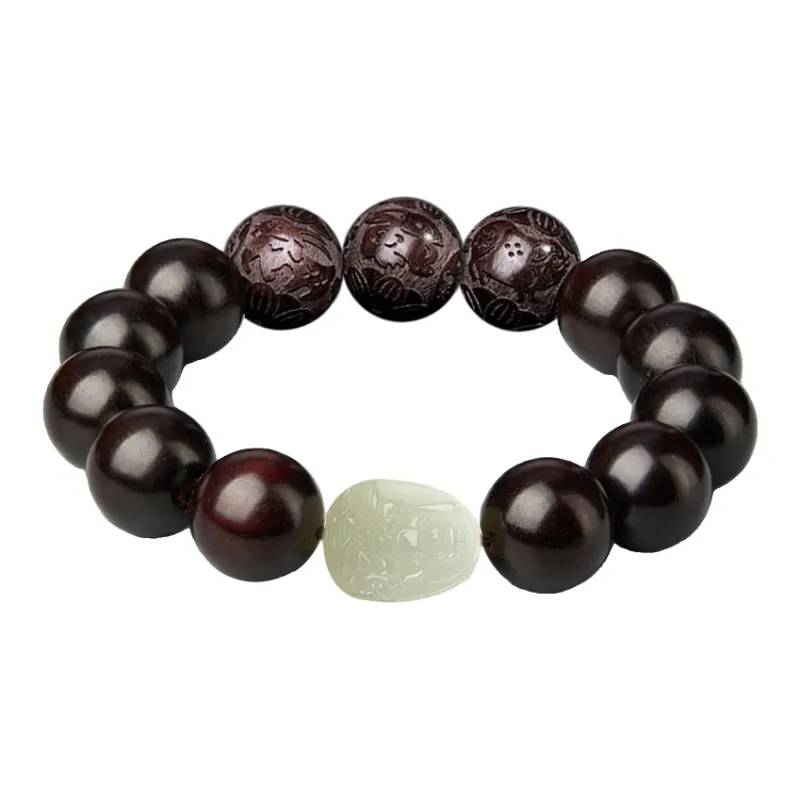 SGE Small Leaf Red Sandalwood Bracelets Unisex-3