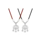 "Fu" Character Decorations Longevity Locks Necklace[Black+Red String]