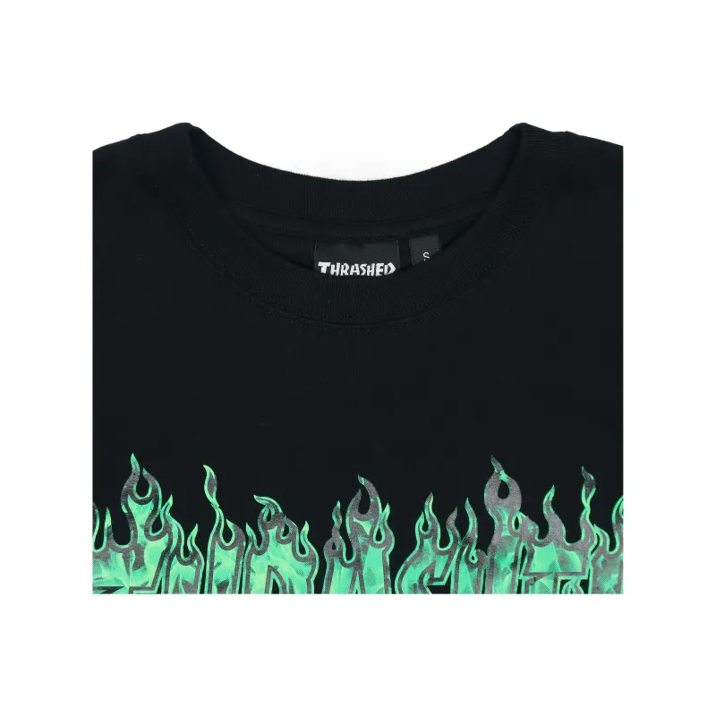 Thrasher T Shirt Japan Version Unisex Black Green-2