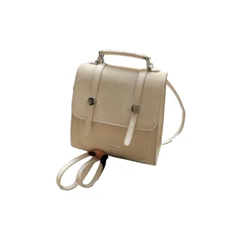 TOUTSEUL YOLO PU Backpack Women's Ecru/Pink/Silver/Black